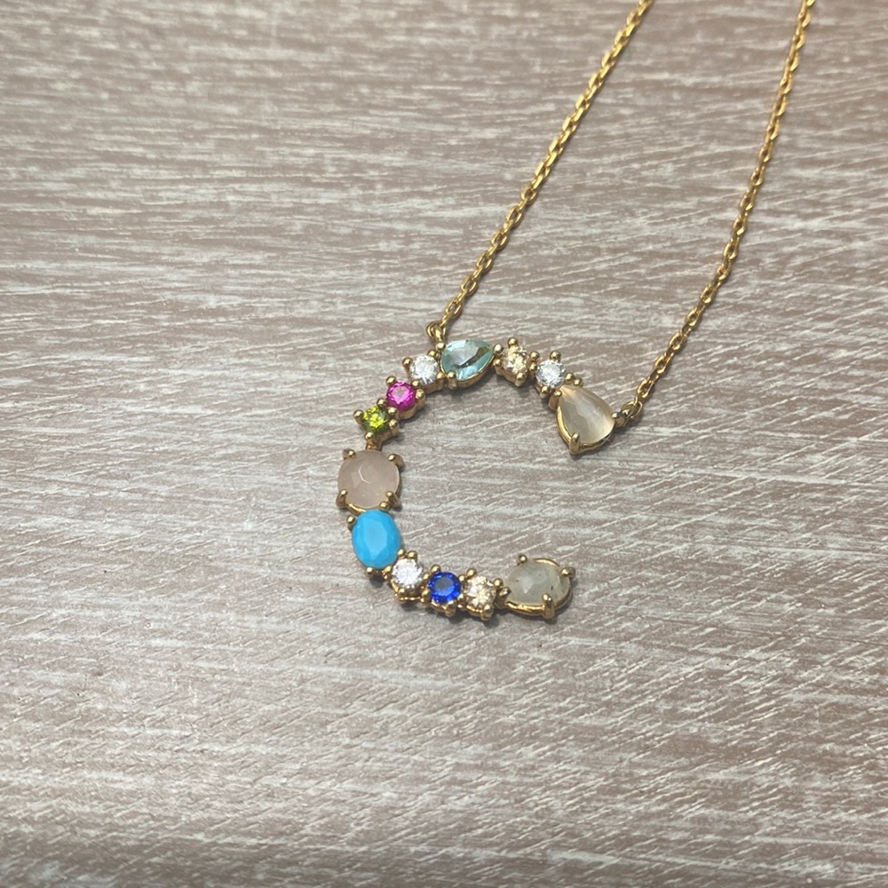 “C” Necklace of Stones
